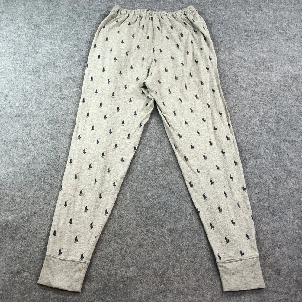 Polo Ralph Lauren Sleepwear Youth Boys Pants S Gray Logo Print Relaxed Fit